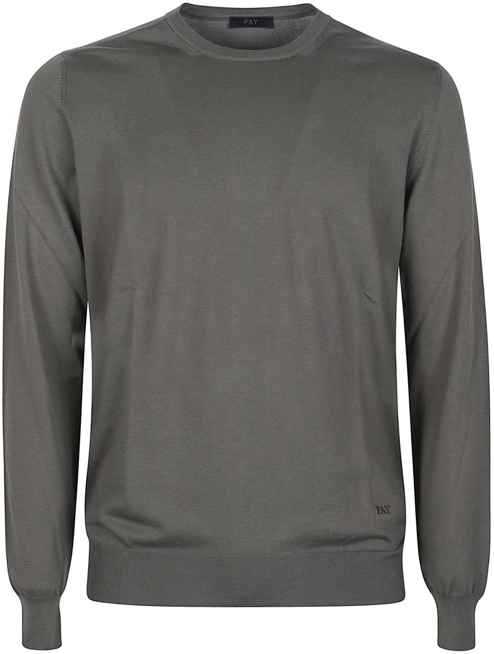 Fay Round Neck Sweater Green Groen