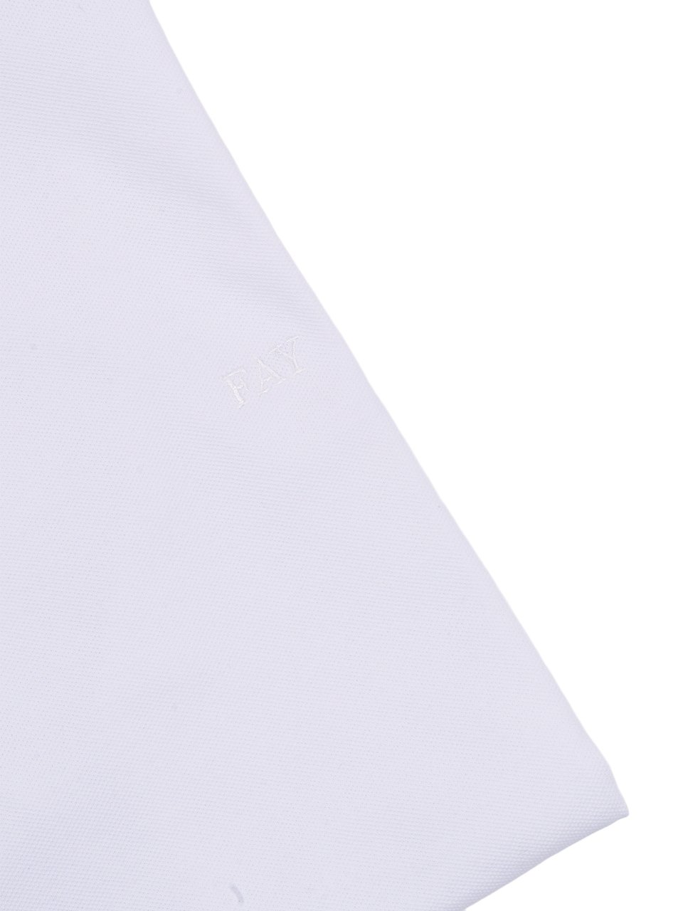 Fay Short Sleeve Piquet Bicolor Polo Shirt Wit