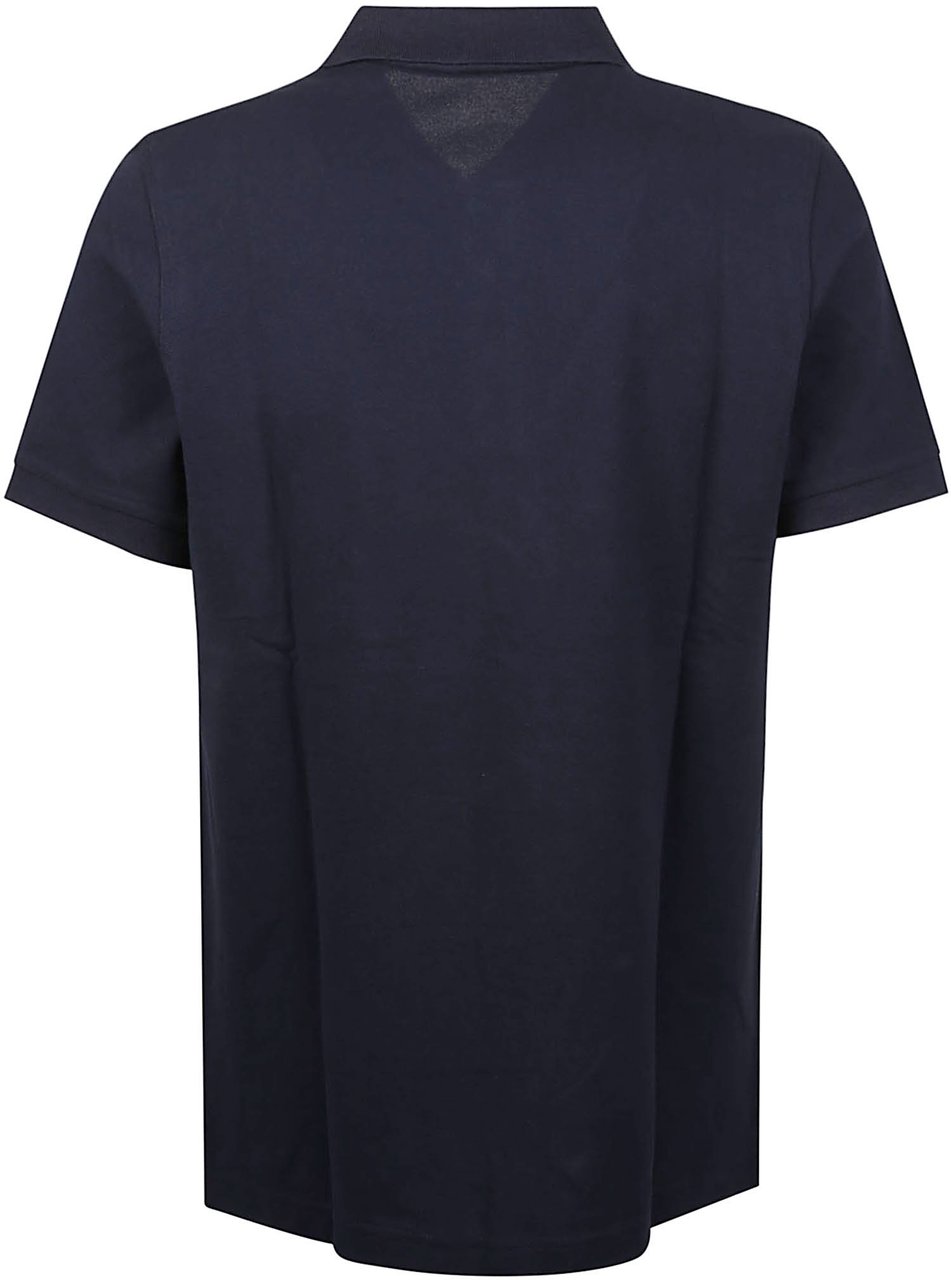 Fay Short Sleeve Polo Shirt Blue Blauw