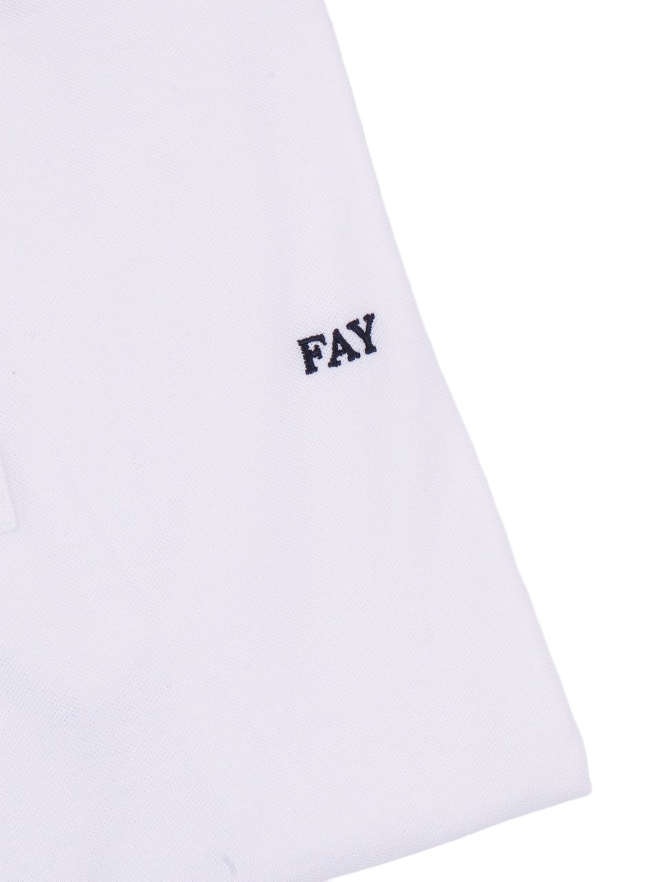 Fay Short Sleeve Double Collar Polo Shirt Wit