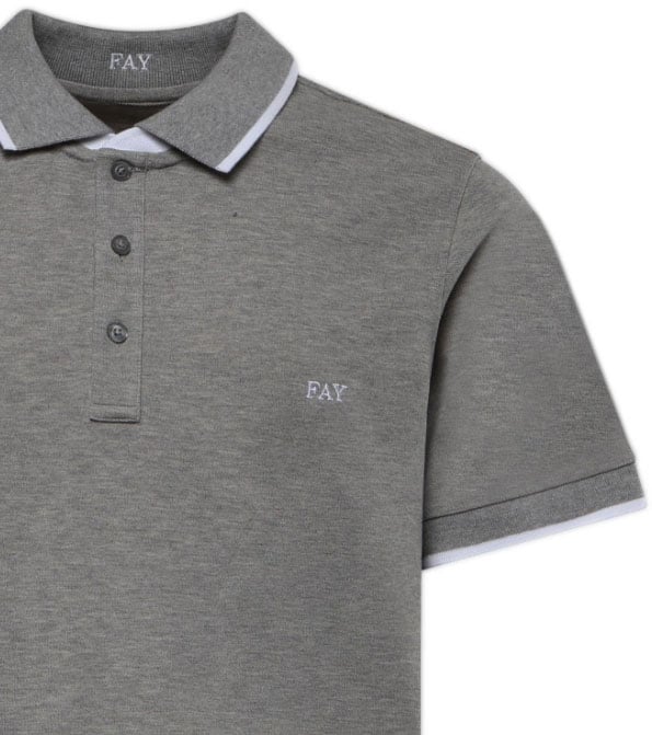 Fay T-Shirts And Polos Grigio Grijs