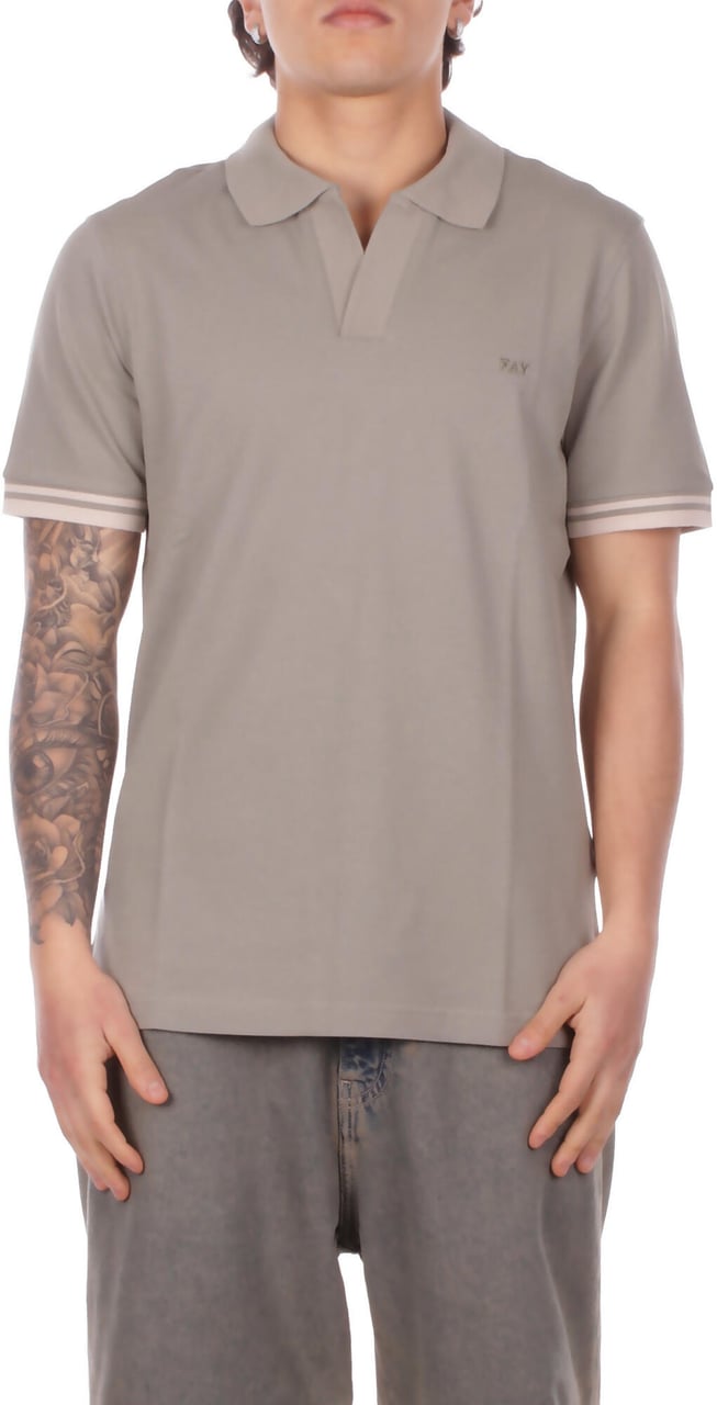 Fay T-Shirts And Polos Dove Grey Grijs