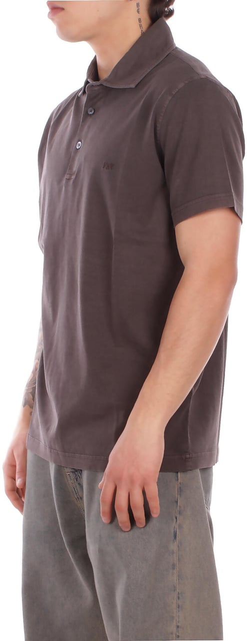Fay T-Shirts And Polos Marrone Scuro Bruin