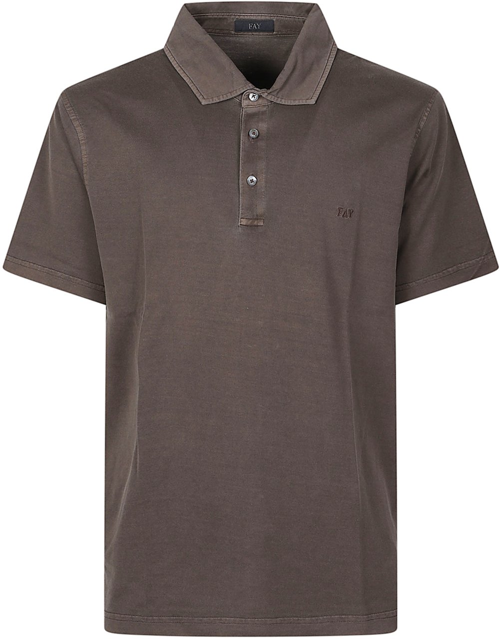 Fay Short Sleeve Frosted Embroidery Polo Shirt Brown Bruin