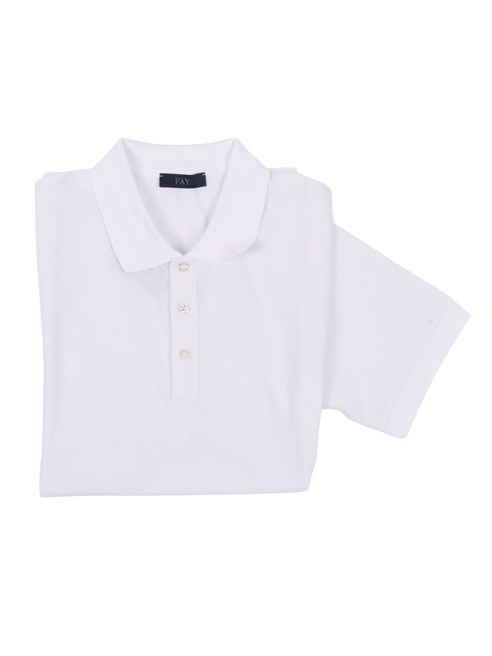 Fay Piquet Stretch Tonal Embroidery Polo Shirt Wit