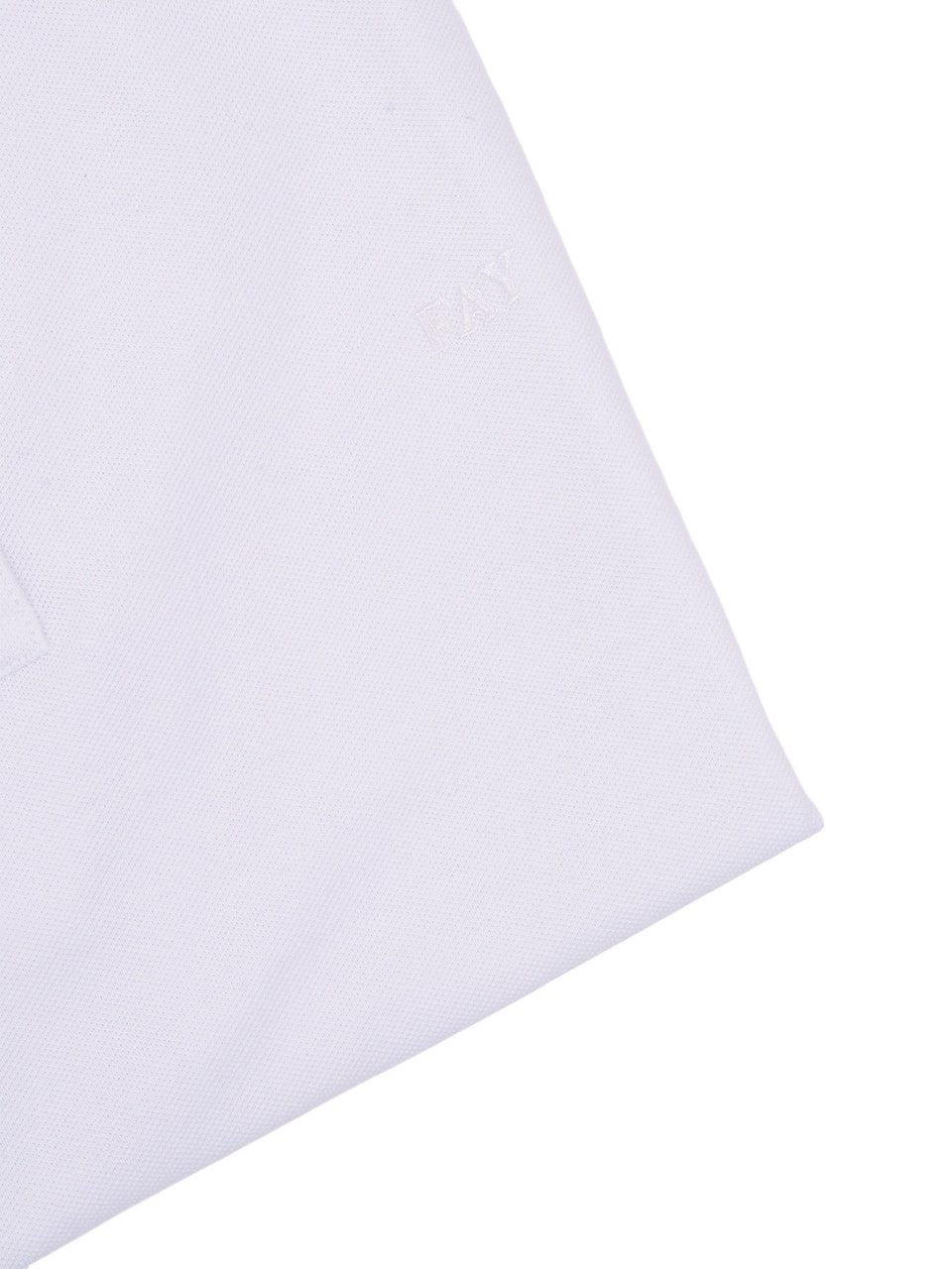 Fay Piquet Stretch Tonal Embroidery Polo Shirt Wit