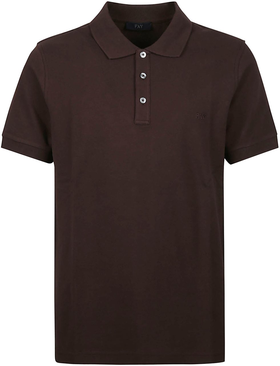 Fay Short Sleeve Slim Fit Polo Shirt Brown Bruin