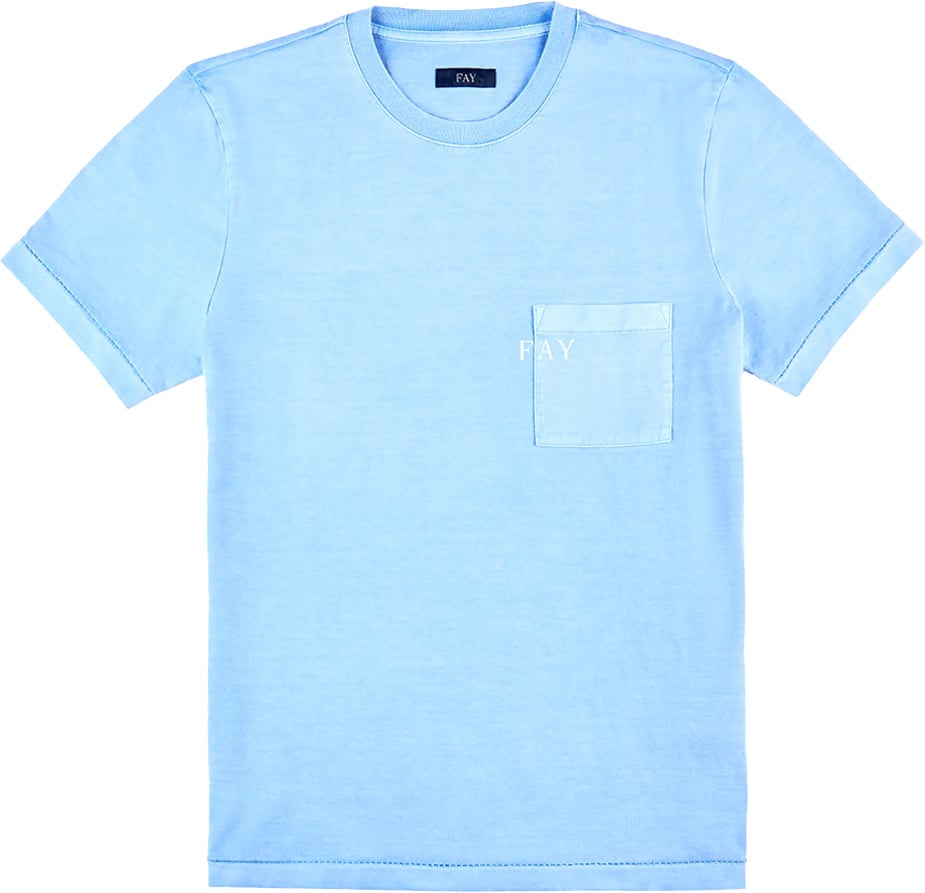 Fay T-Shirts And Polos Clear Blue Blauw