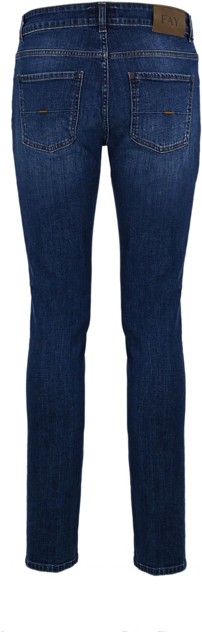 Fay Trousers Blu Royale Blauw