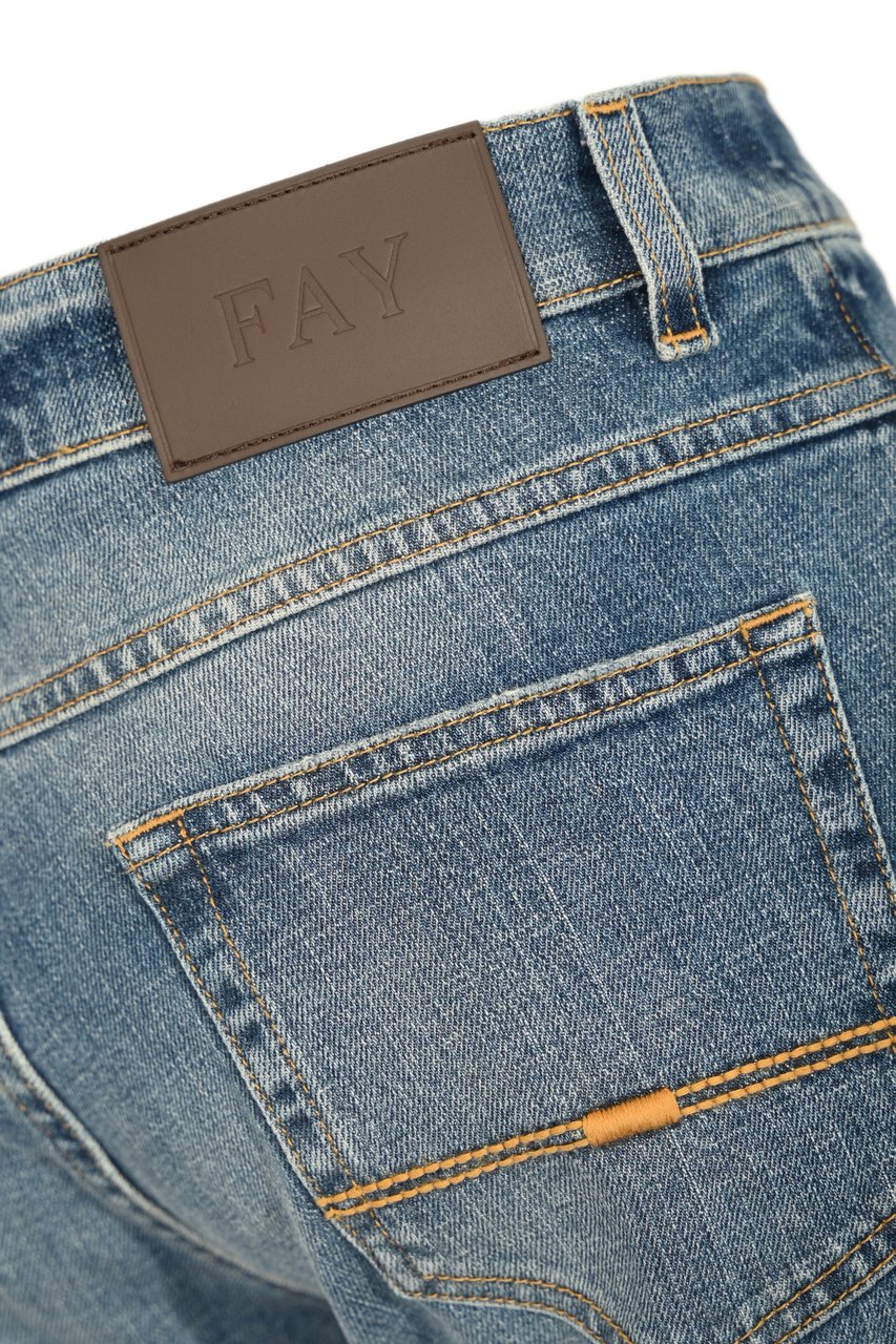 Fay Trousers Avion Blue Blauw