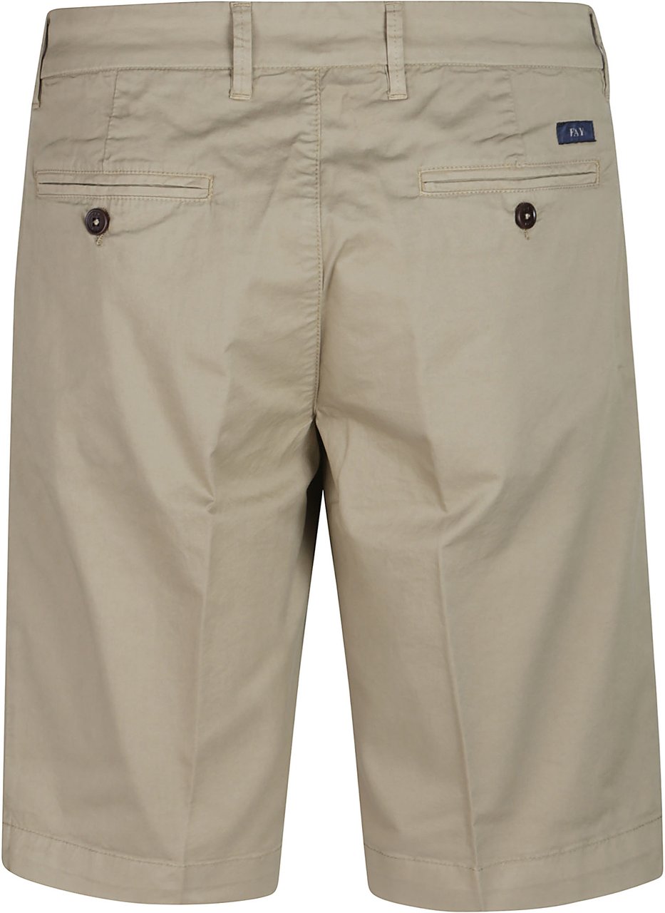 Fay Chino Slim Short White Wit