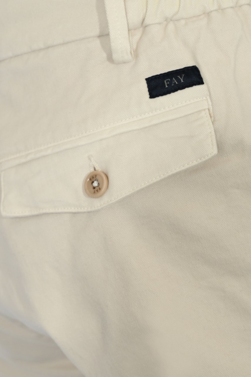 Fay Trousers Ivory Wit