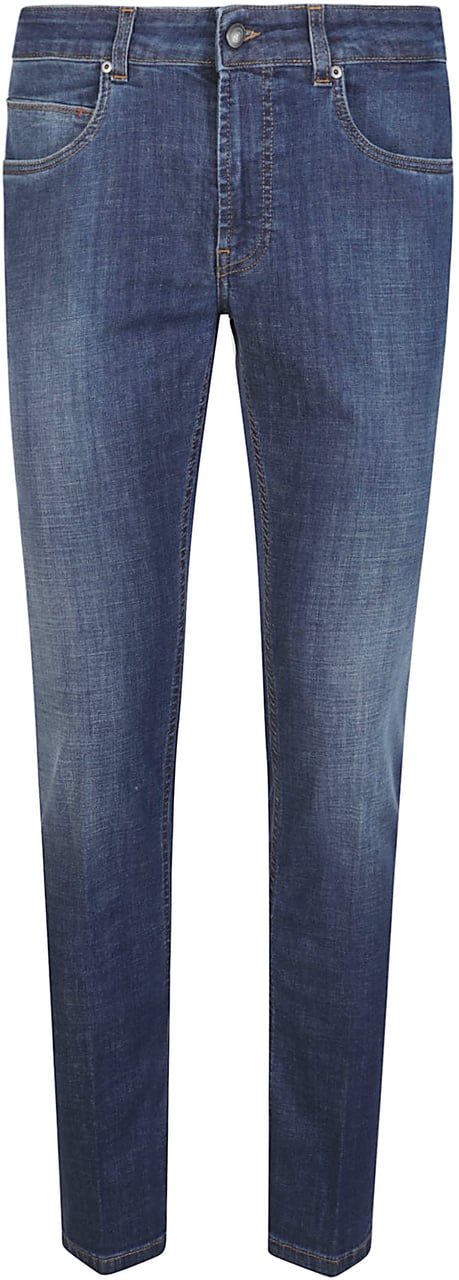 Fay 5 Pockets Jeans Blue Blauw