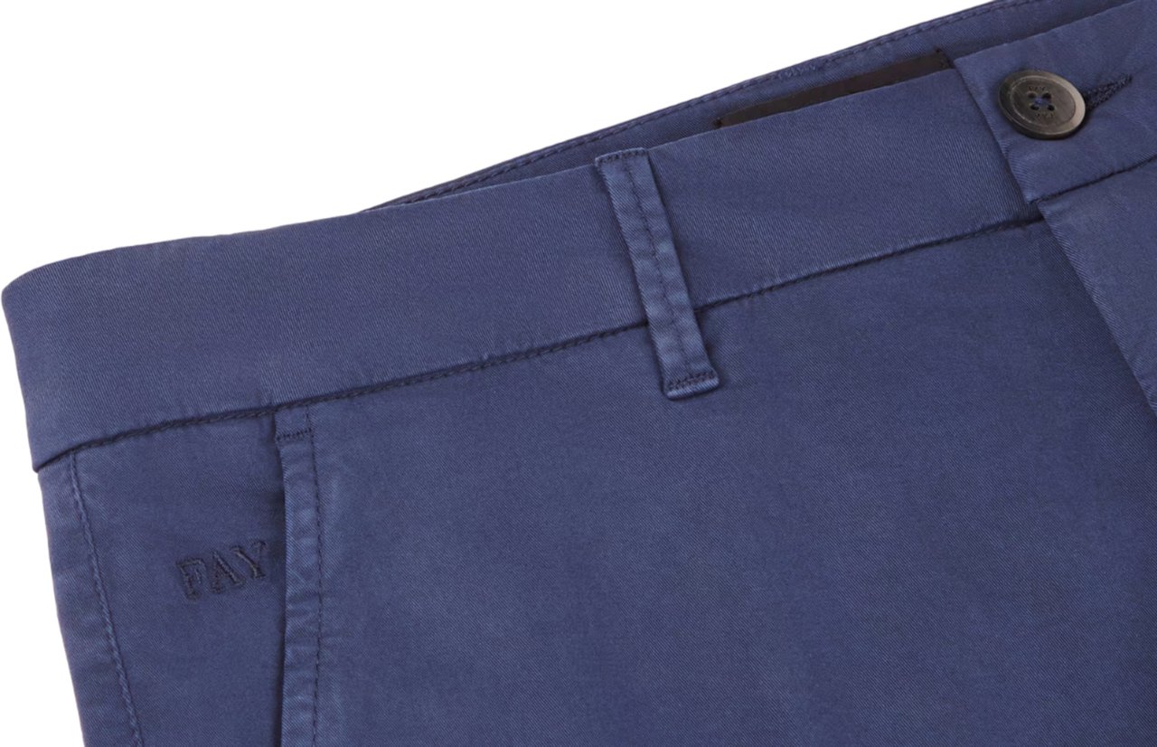 Fay Trousers Blue Blauw