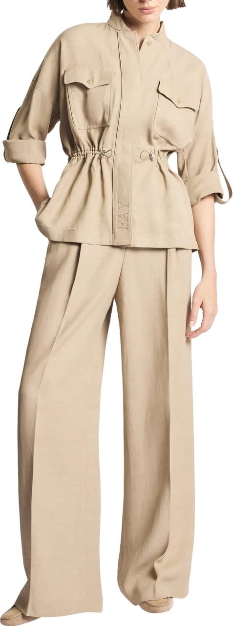 Fay Rtw Corda Scuro Taupe