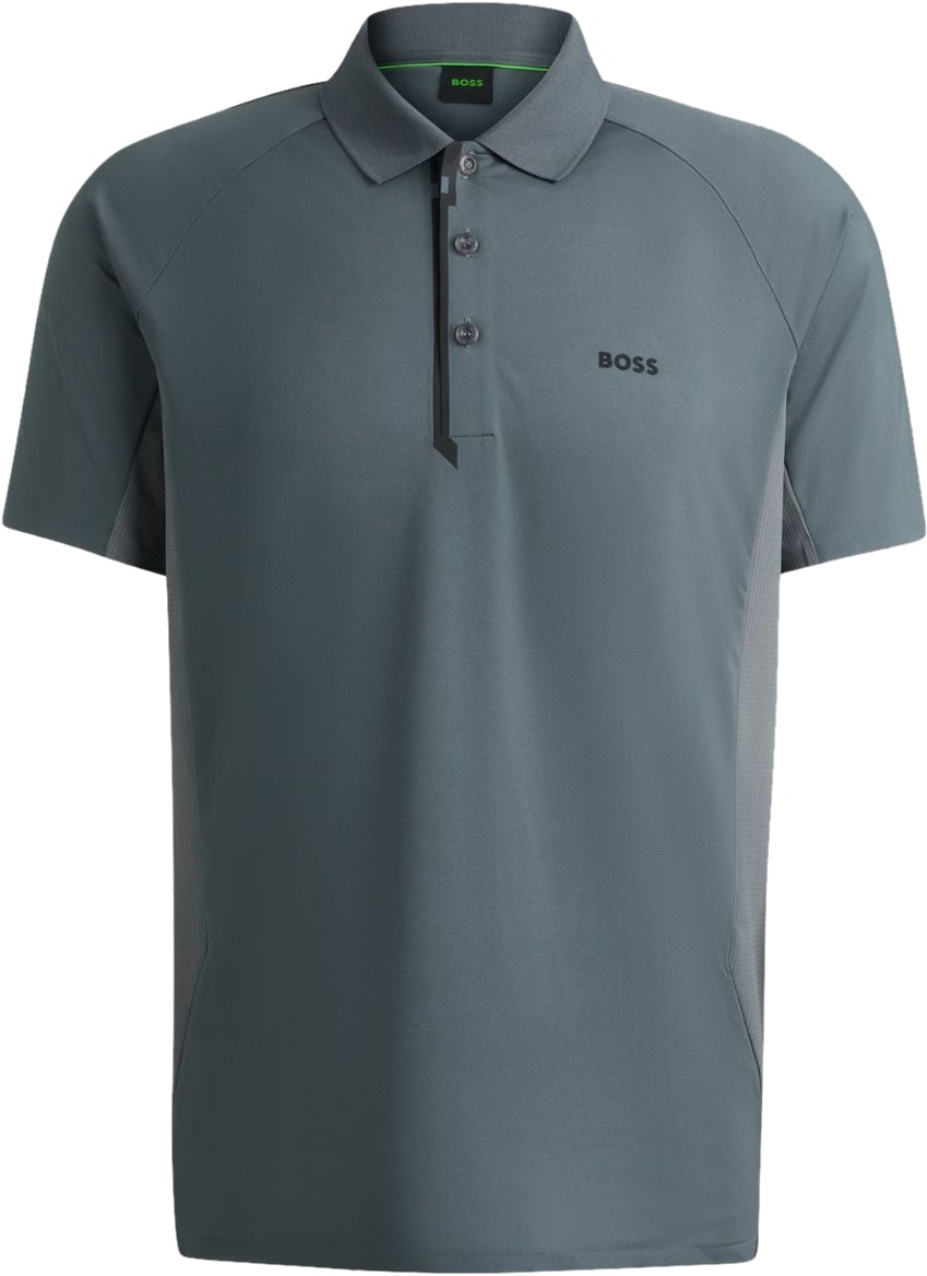 Boss Boss Men Green Polo Grey Grijs