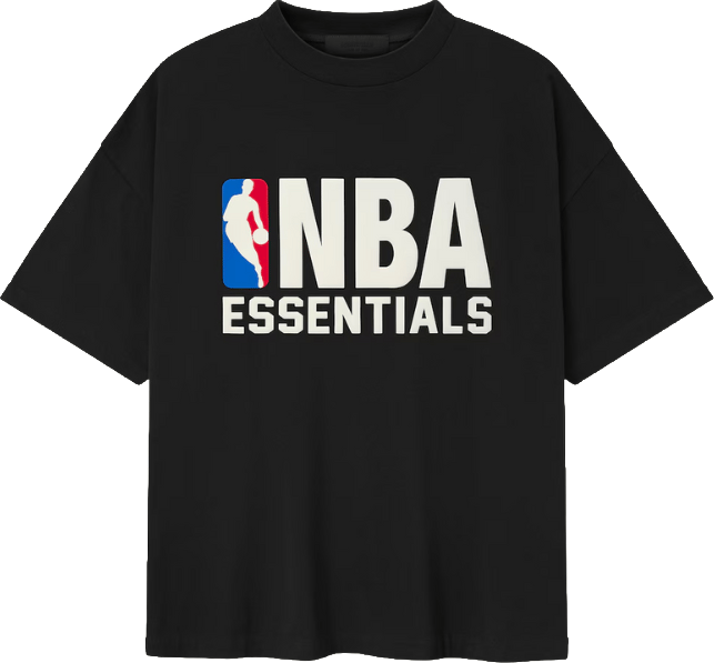 Fear of God Essentials NBA Black White T-Shirt Divers