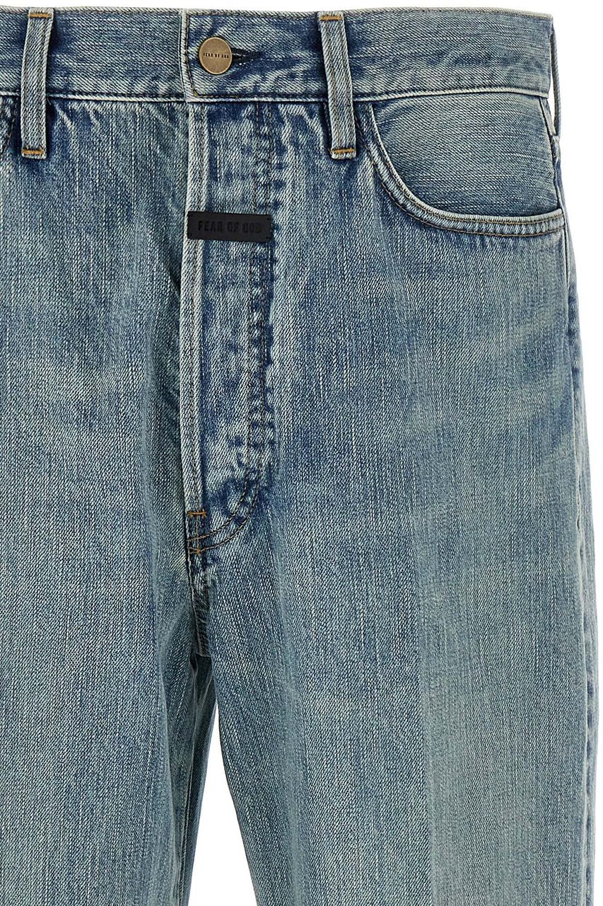 Fear Of God Blue Cotton Jeans Denim Blauw