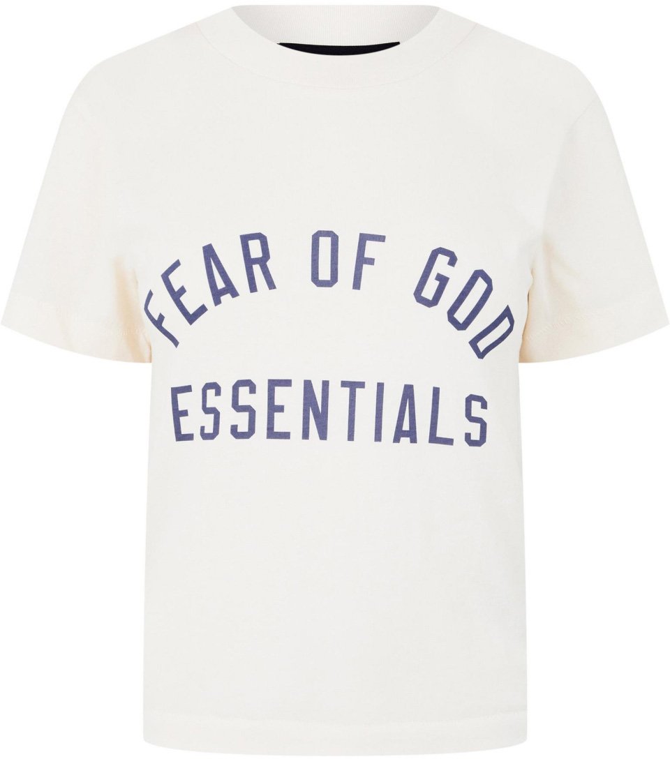 Fear of God Essentials Tri-blend Crewneck Logo T-shirt Wit