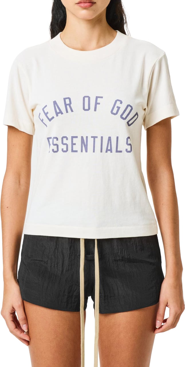 Fear of God Essentials Tri-blend Crewneck Logo T-shirt Wit