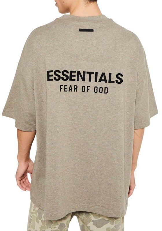Fear of God Fear of God Essentials T-shirt Jersey Crewneck Heather Gray Taupe