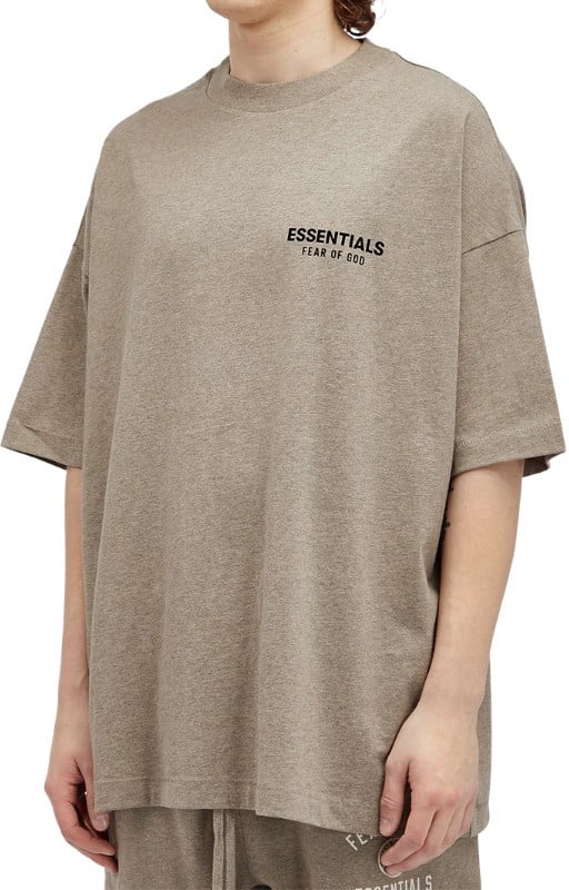 Fear of God Fear of God Essentials T-shirt Jersey Crewneck Heather Gray Taupe