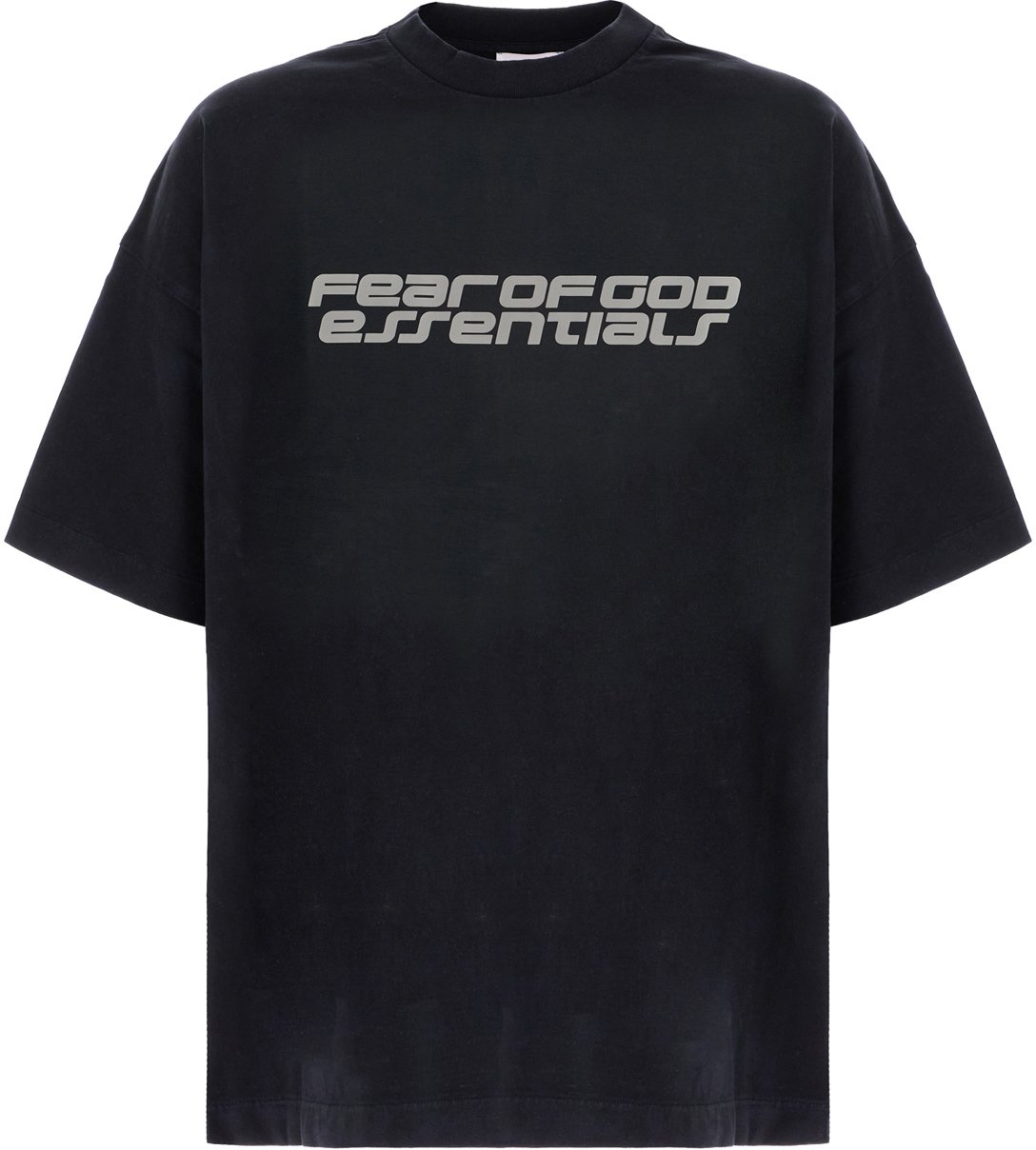 Fear of God Fear Of God Black stretch polyester blend t-shirt Zwart