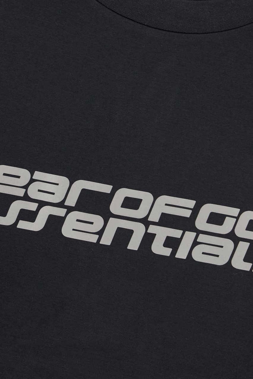 Fear of God Fear Of God Black stretch polyester blend t-shirt Zwart