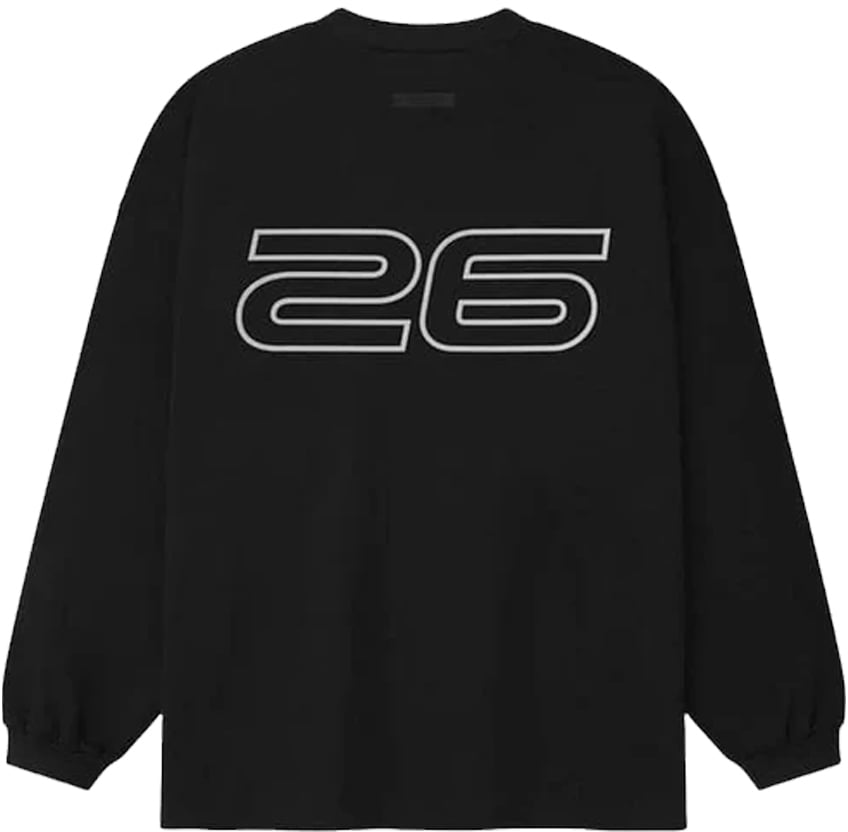 Fear of God Fear of God Essentials Ponte 90s Long Sleeve Tee 'Vintage Black' Zwart
