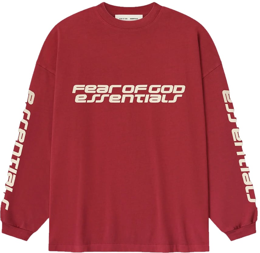 Fear of God Fear of God Essentials 90s Longsleeve 'Crimson' Divers