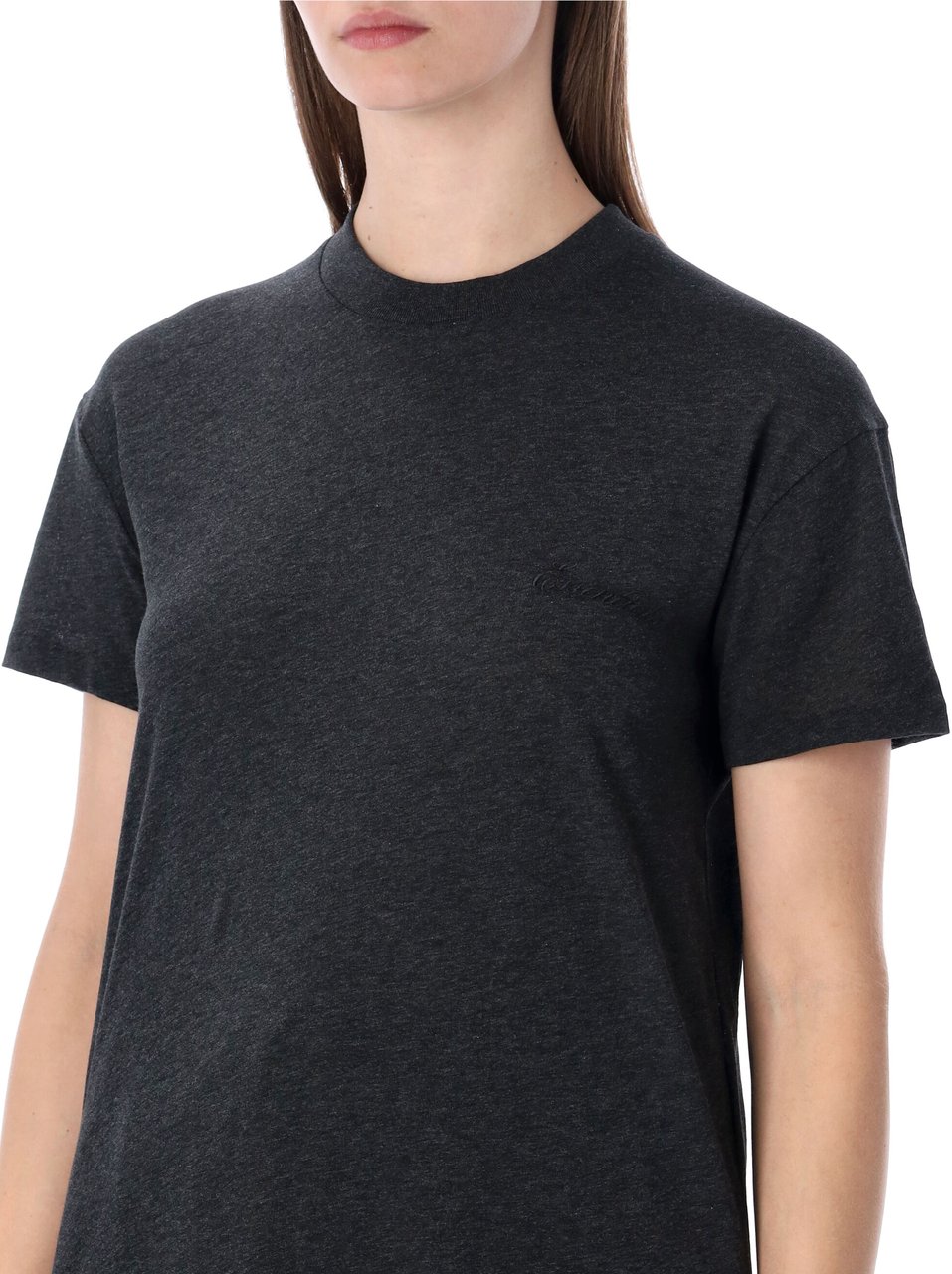 Fear of God Essentials Fear of God dark grey embroidered classic tee Zwart
