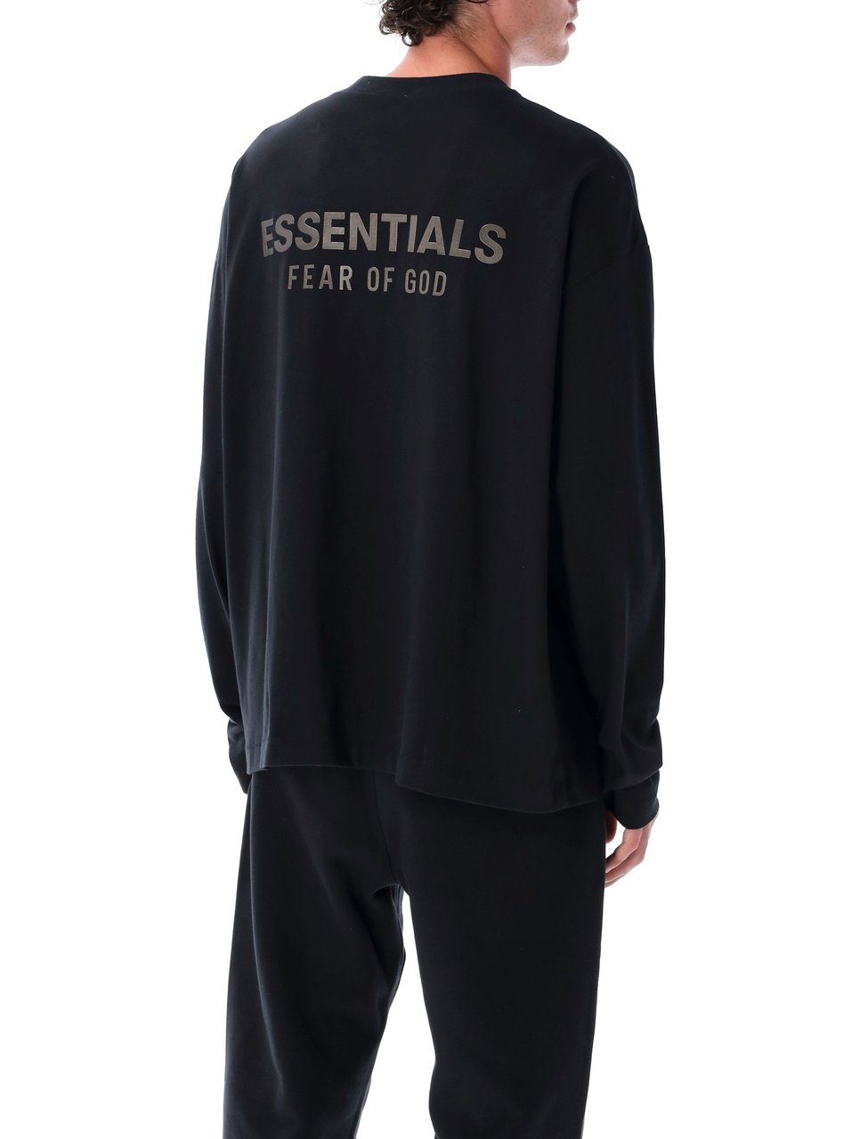 Fear of God Classic Fit Long Sleeve T-Shirt Jet Black Zwart