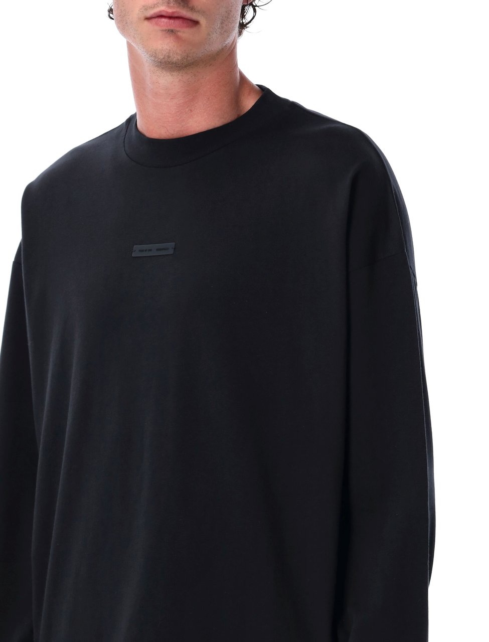 Fear of God Classic Fit Long Sleeve T-Shirt Jet Black Zwart