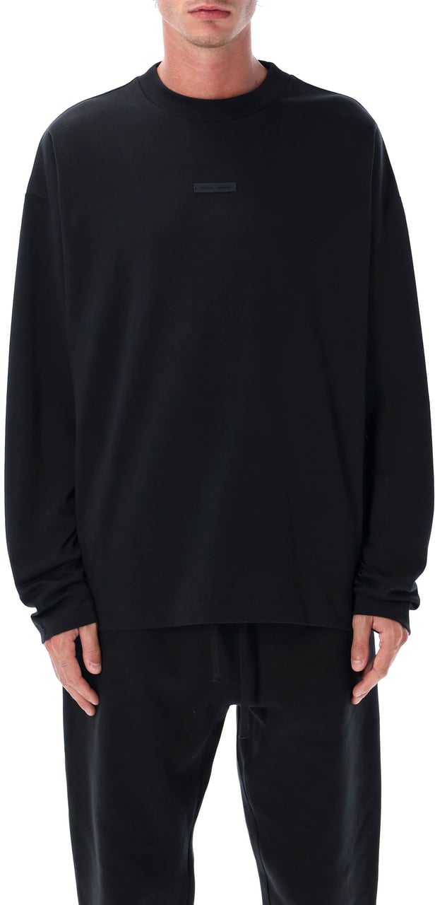 Fear of God Classic Fit Long Sleeve T-Shirt Jet Black Zwart
