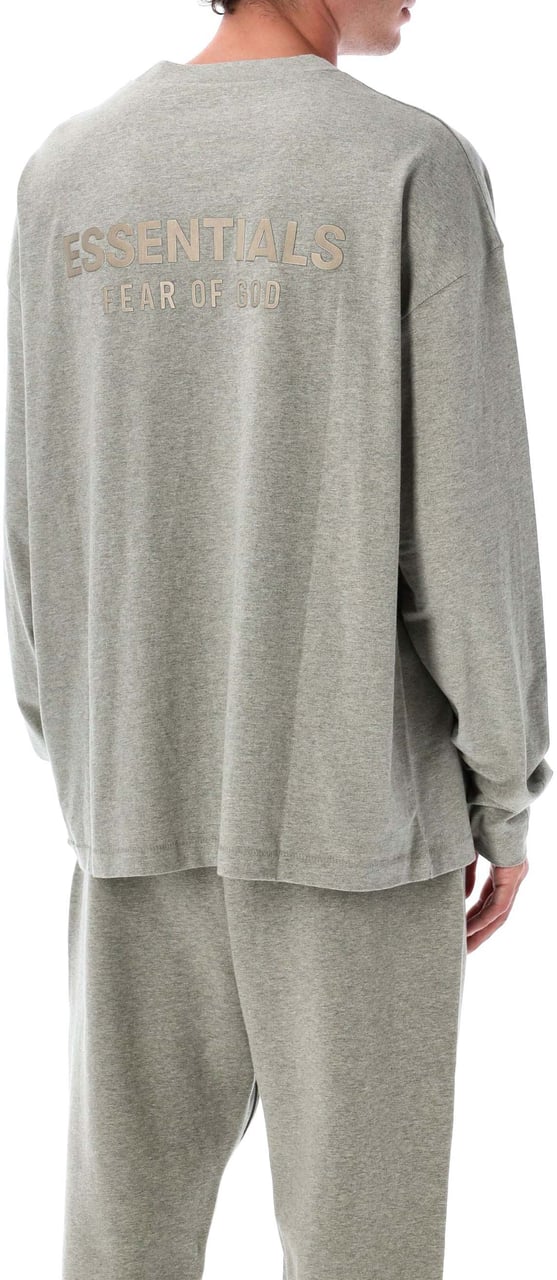 Fear of God Classic Fit Long Sleeve T-Shirt Concrete Heather Grijs