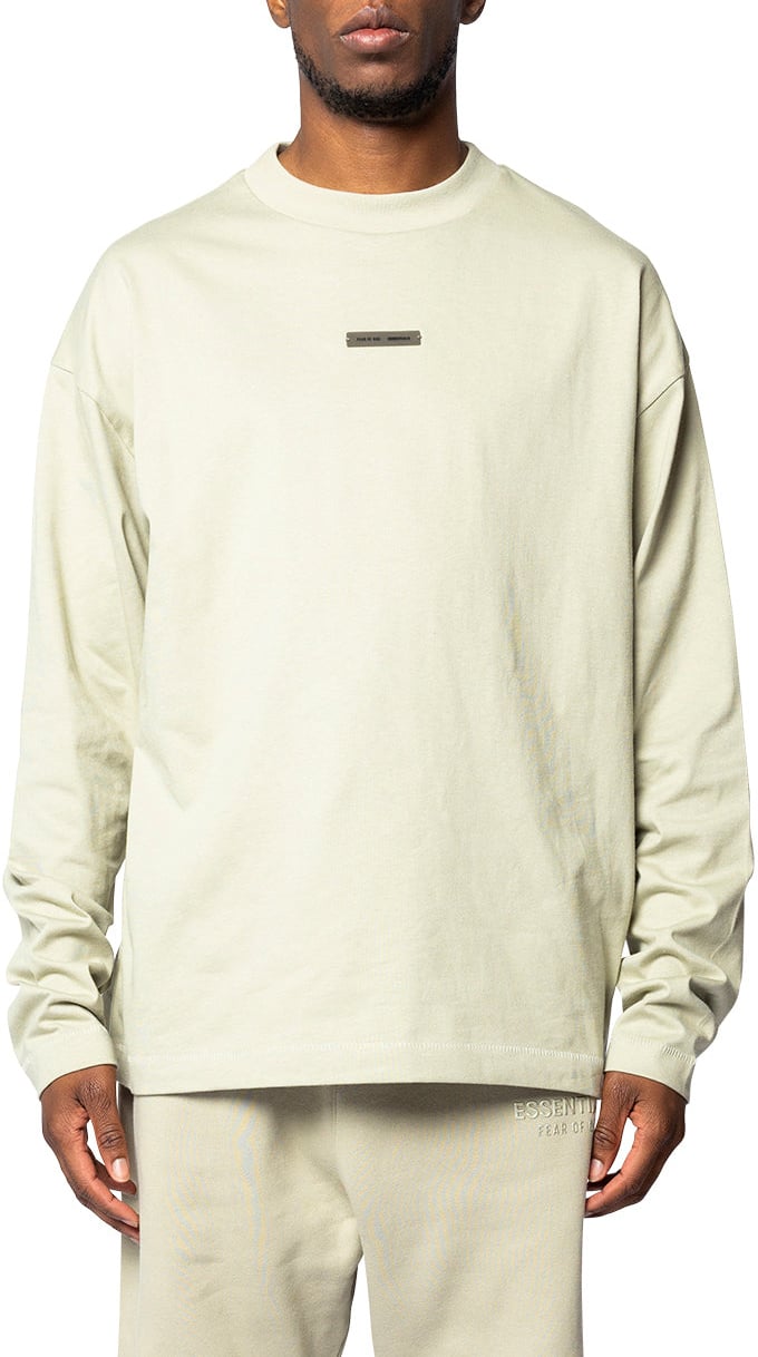 Fear of God CLASSIC FIT LONG SLEEVE TEE ABBEY STONE Grijs