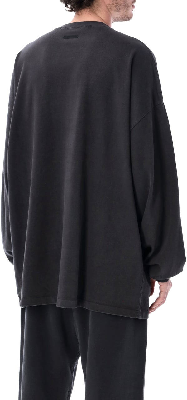 Fear of God Campus 90'S Long Sleeve Tee Faded Black Donkergrijs