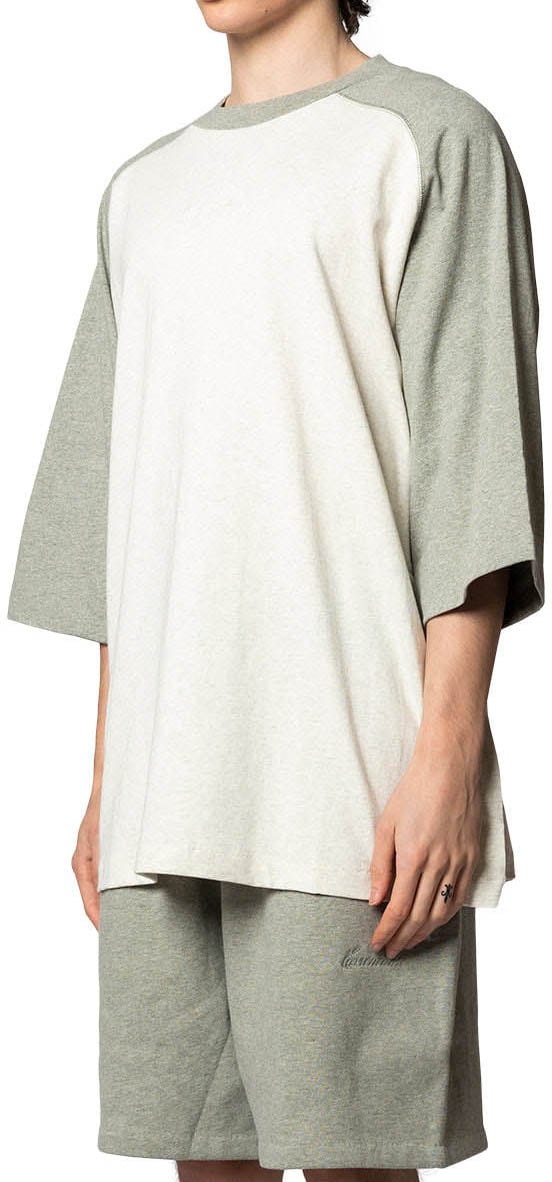 Fear of God SIGNATURE BASEBALL TEE OATMEAL/CONCRETE HEATHER Divers