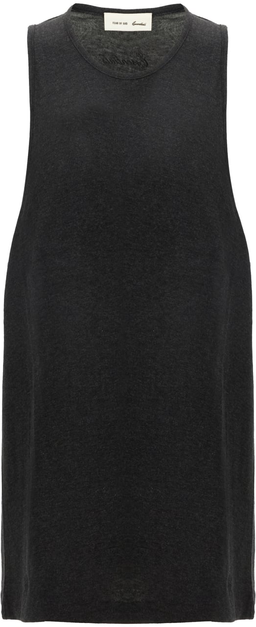 Fear Of God Slate cotton sleeveless t-shirt Zwart