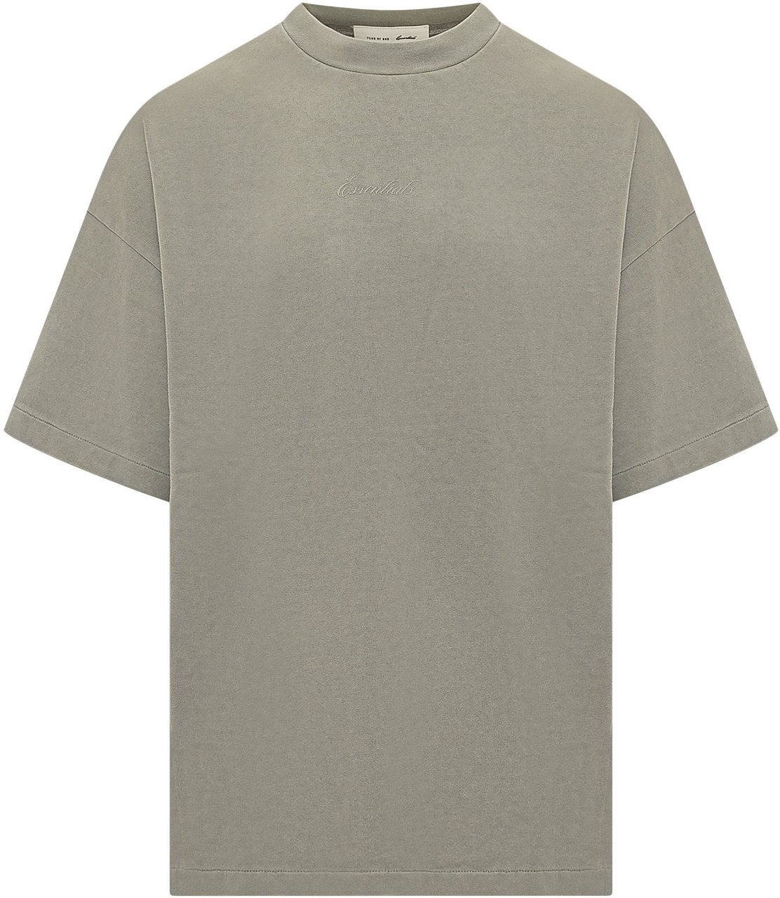 Fear of God T-shirt con Logo Frontale Ricamato Grijs