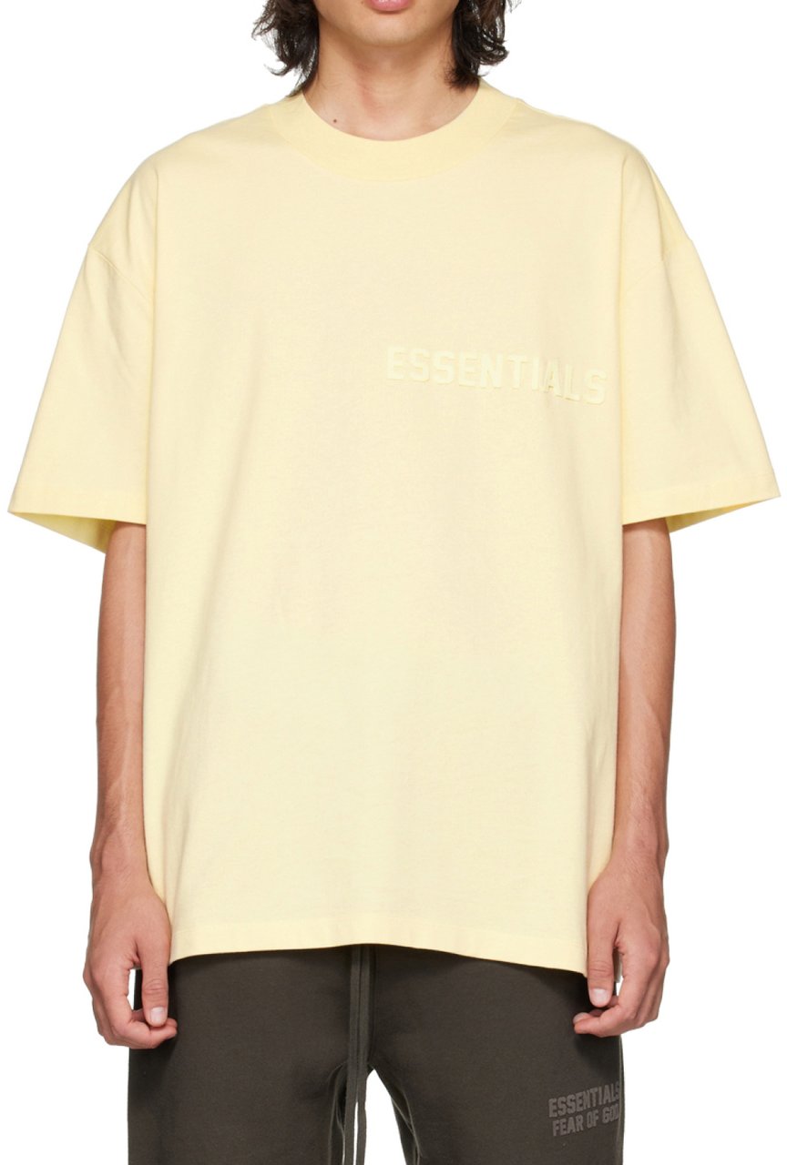 Fear of God Essentials Logo T-shirt Geel