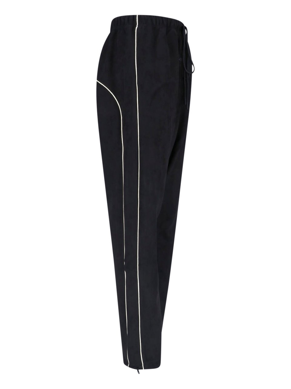 Fear of God Black Signature White Piping Sport Trousers Zwart