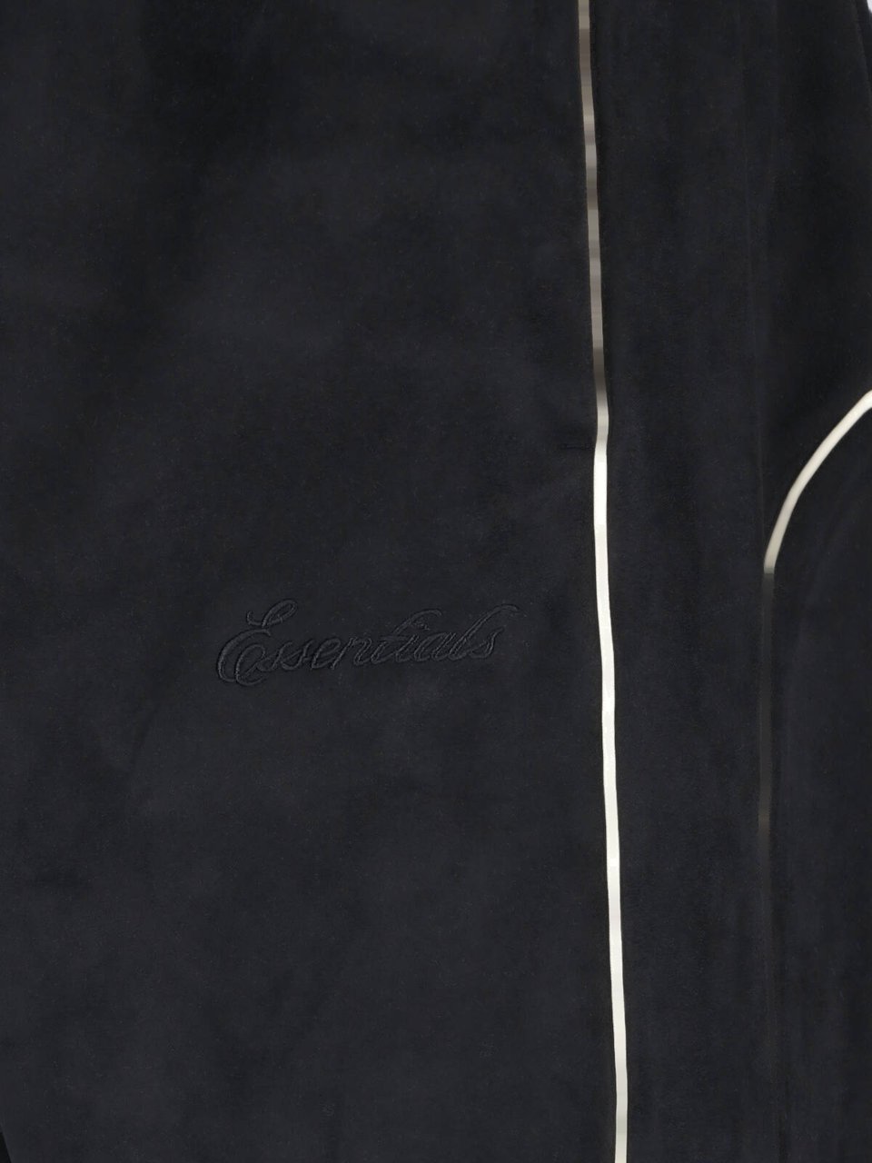 Fear of God Black Signature White Piping Sport Trousers Zwart