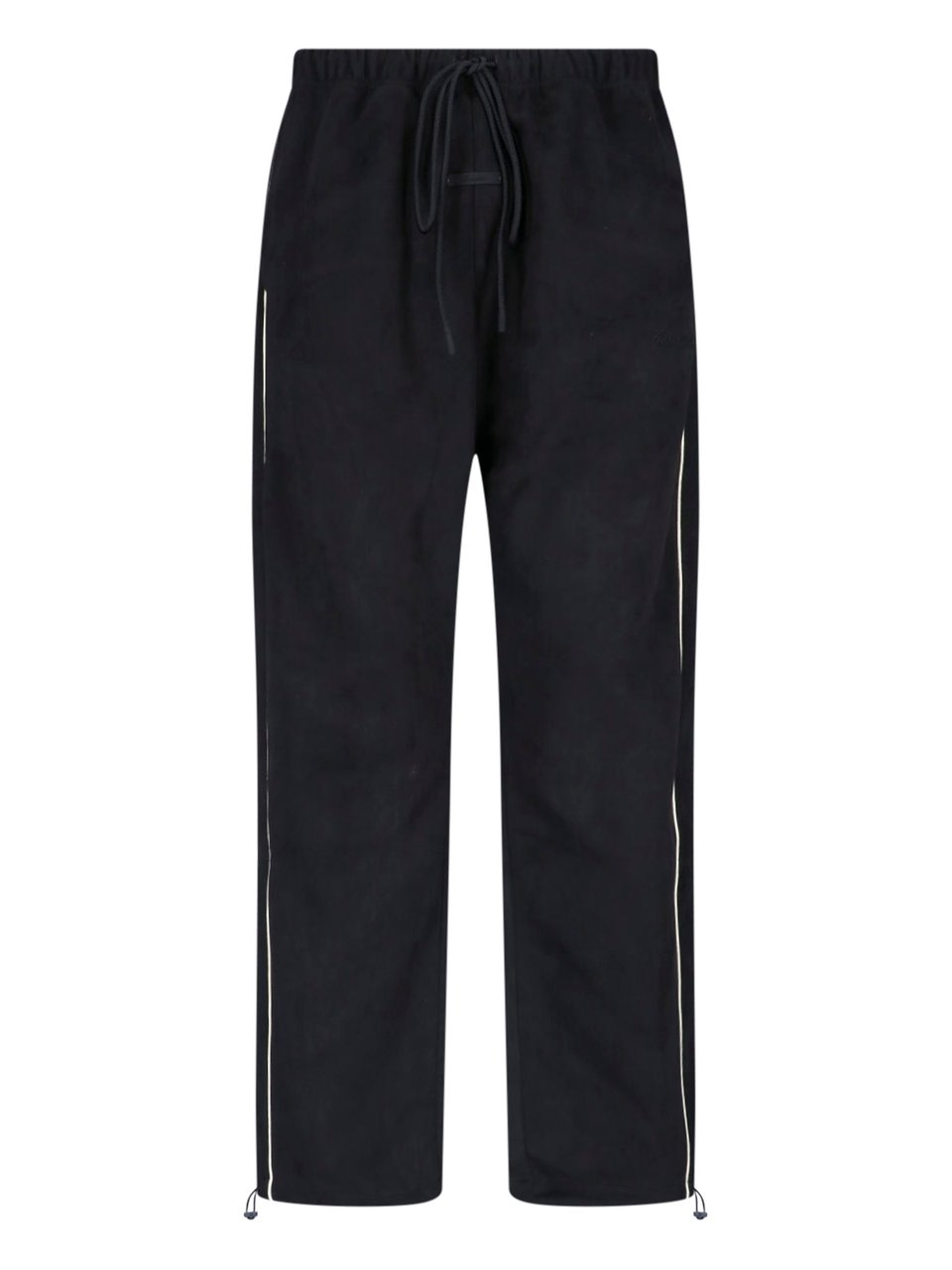 Fear of God Black Signature White Piping Sport Trousers Zwart