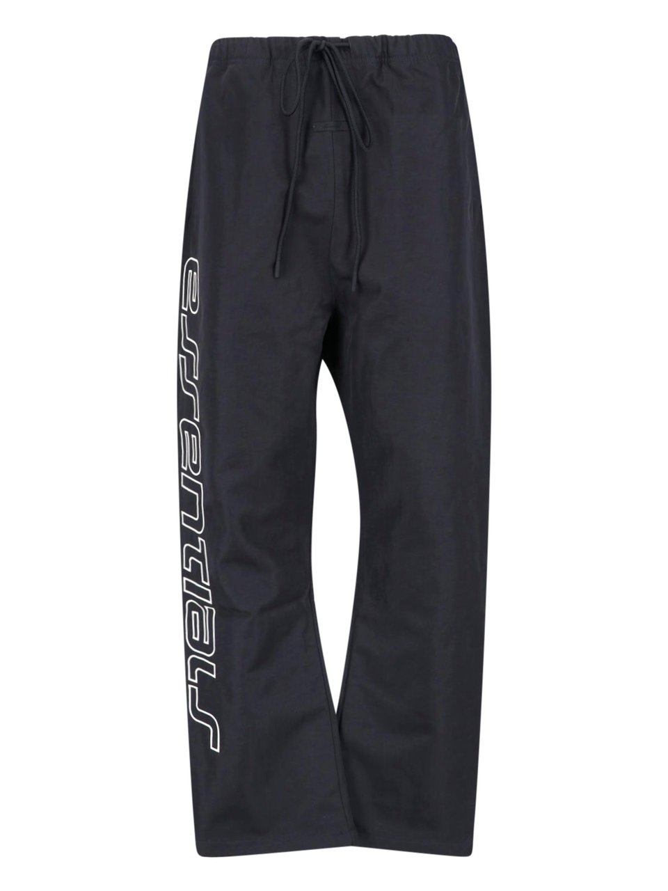 Fear of God Black Relaxed Straight Leg Logo Trousers Zwart
