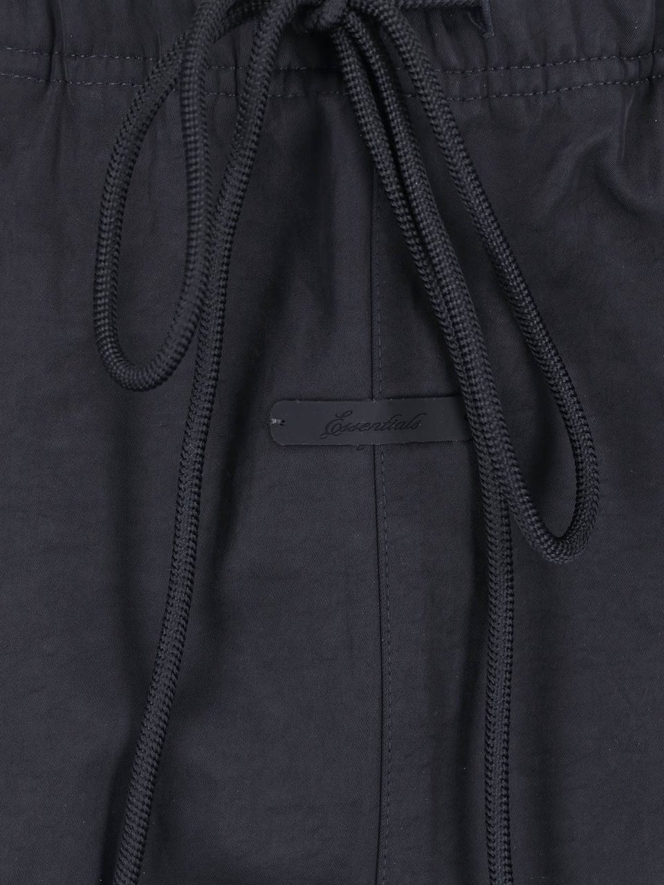 Fear of God Black Relaxed Straight Leg Logo Trousers Zwart