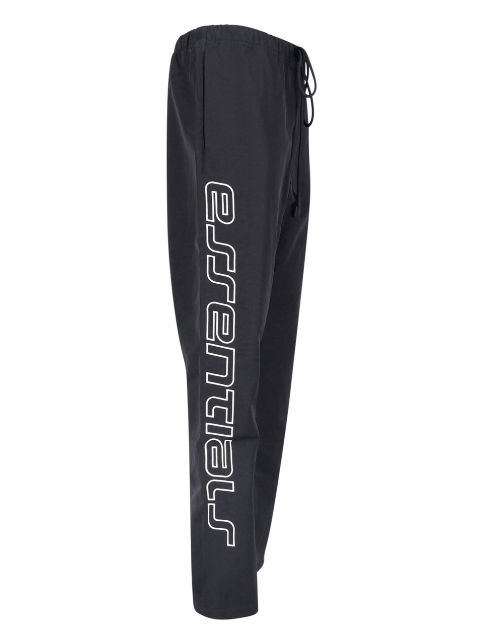 Fear of God Black Relaxed Straight Leg Logo Trousers Zwart