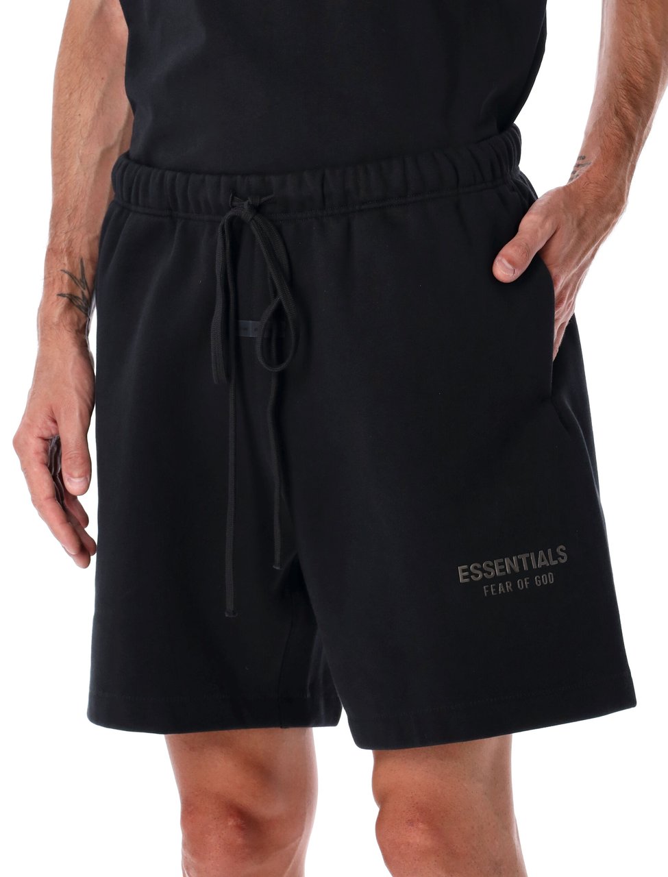Fear of God Soccer Fleece Shorts Jet Black Zwart