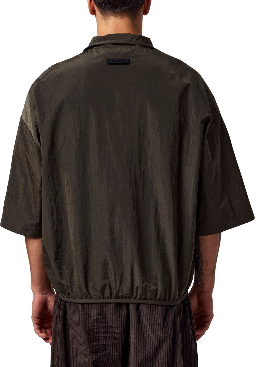 Fear of God Essentials Half Zip Mockneck Shirt Groen