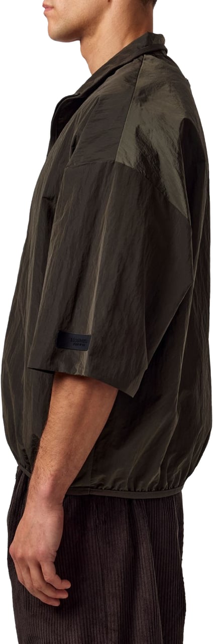 Fear of God Essentials Half Zip Mockneck Shirt Groen